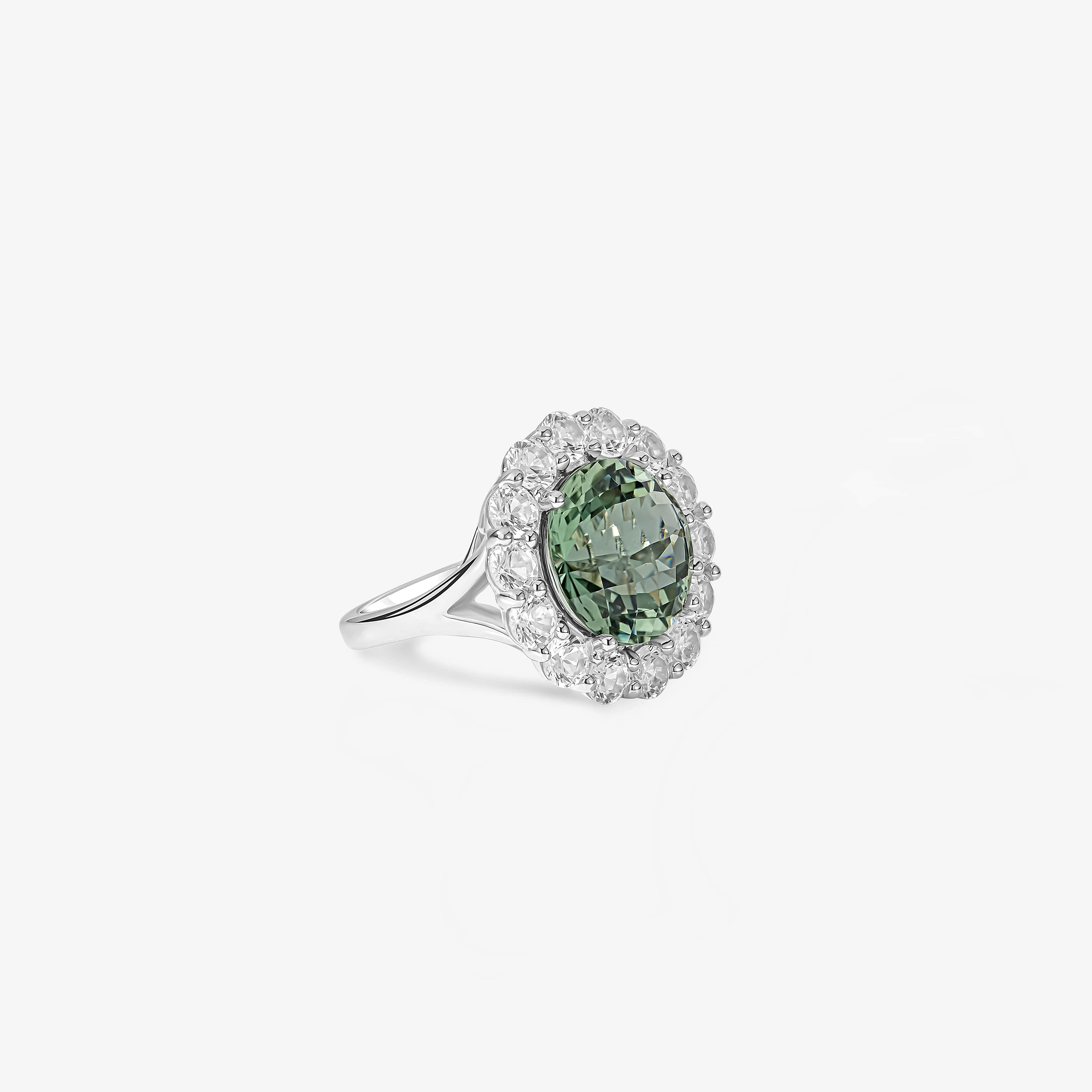 3.57ct Emerald & Diamond Grand Cocktail Ring