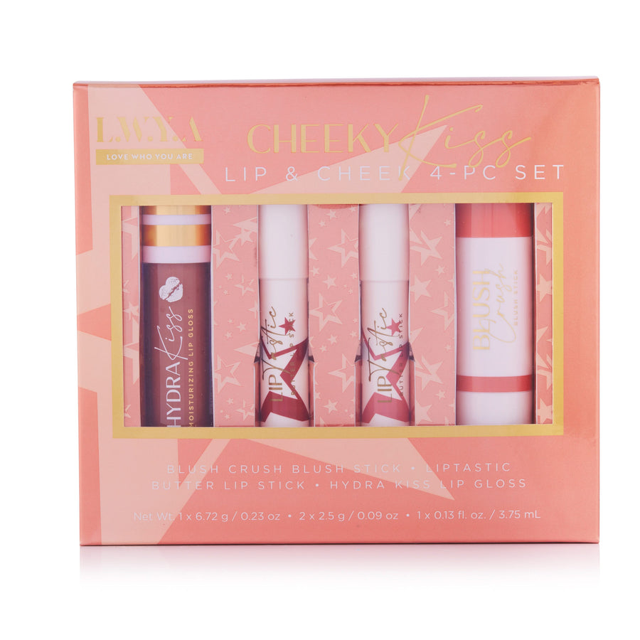 Cheeky Kiss 4PC Lip & Cheek Set