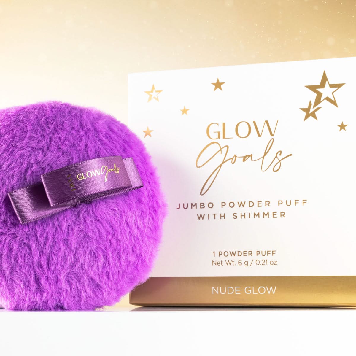 Glow Goals Jumbo Powder Puff With Shimmer